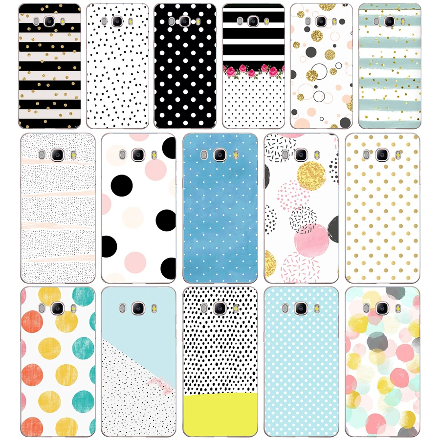 

140 ZX Design Polka Dot TPU Soft Silicone Case For Samsung Galaxy j3 J5 J7 2016 2017 Phone Cover Capa Capinha