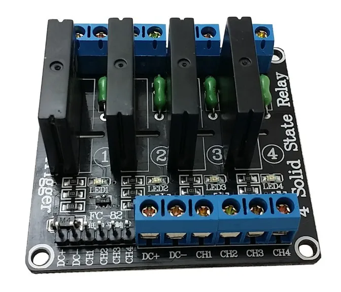 4 Channel 5V high Level Solid State Relay Module Board with Fuse 250V2A