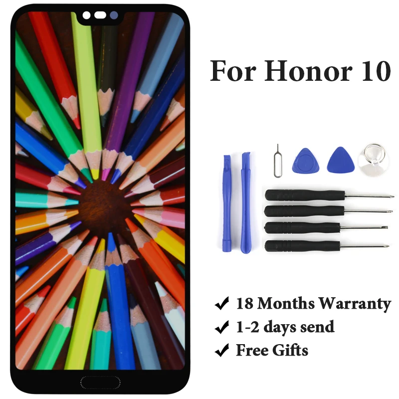 

OEM 100% Tested For Huawei Honor 10 honor10 LCD Display +Touch Screen Digitizer Assembly Replacement +Fingerprint With Frame