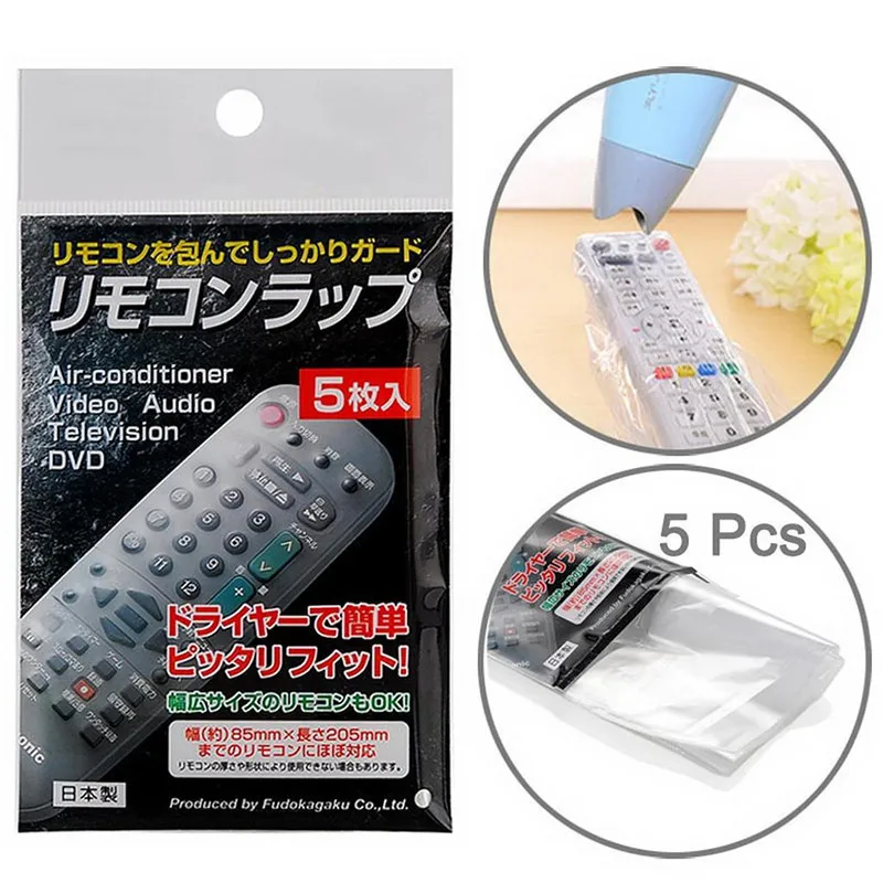 

5pcs/lot Heat Shrink Film TV Air-Conditioner Video Remote Control Protector Cover For Face Sheet Against Scratches Dirt