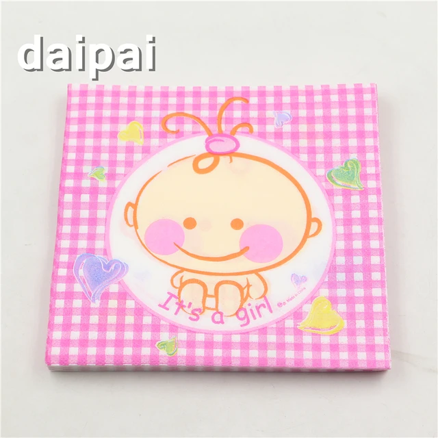 Baby Shower Towel Decoration It S A Baby Girl Food Grade Paper