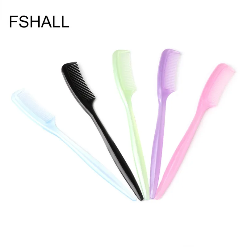 

Random color 1pc Plastic Eyebrow Eyelash Extension Comb Cosmetic Portable design Makeup Tools For Salon and Home Use