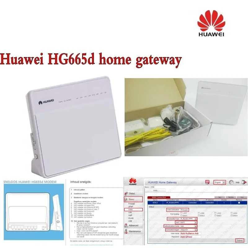 

Lot of 200pcs Huawei HG655d home gateway,DHL shipping