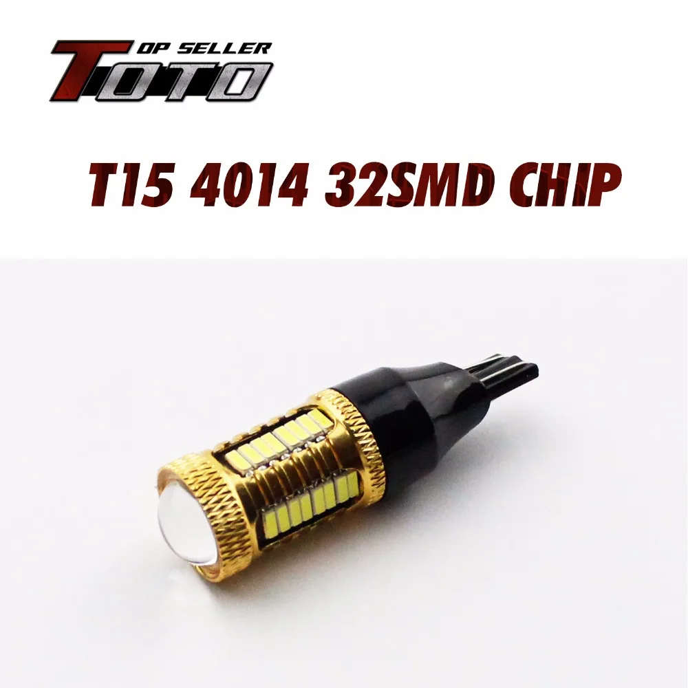 

2 PCS Car-Styling T15 W16W 921 912 Black Golden With Lens 32SMD 4014 5W LED Lamp Backup Reverse Light Bulb