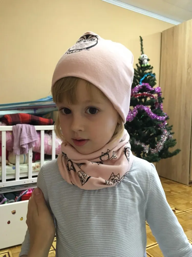 Коллекция года, весенний комплект для девочек, шапка, шарф, теплый плюшевый Комплект для мальчиков и девочек, шапка с воротником, детский шарф, детская шапка, шапочки, хлопковая детская шляпа, шарф