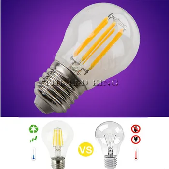

Led Bulb E14 220V 110V E27 Led Lamp Bulbs 6W 12W 18W 24W Retro Edison Filament Light G45 A60 Glass Ball Bombillas For Home Light