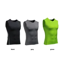 Мужская компрессионная быстросохнущая футболка, жилет без рукавов, стрейчевая спортивная майка, JT-Прямая поставка