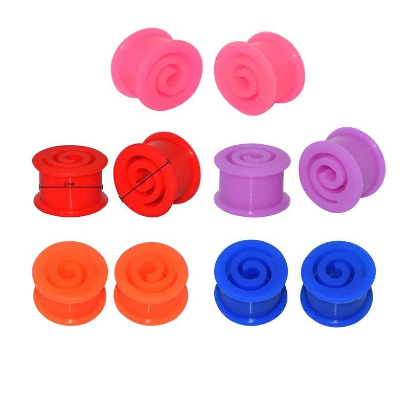 Cheapest 10pcs Ear Tunnels Plugs Flesh Hollow Ear Skin Stretcher