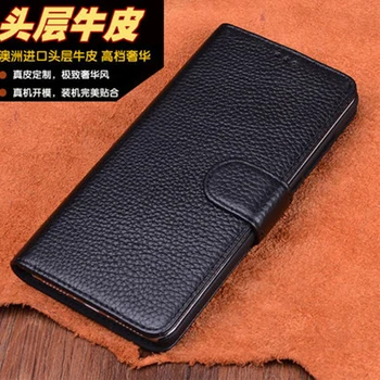 

Fashion 100% Genuine Leather Case Phone Cover for Xiaomi Redmi Note4 Magnet Skin with Card Holder Bag for Redrice Note 4