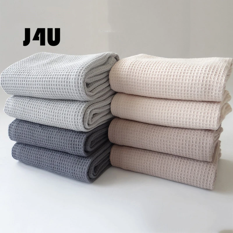 

4 Pcs/Set Cotton Table Napkins Home Kitchen Simple Waffle Pattern Tea Towel Handmade Absorbent Dish Cleaning Towels Kitchen Tool