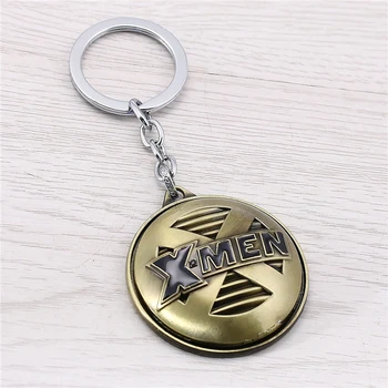 

Julie 10Pcs/lot 3 Colors Rotatable Anime X-Men Logo Keychains For Fans The Avengers X Men Key Ring Holder Cosplay Jewelry