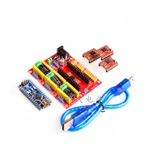 3DV4 CNC Shield V4 + Nano 3.0 + 3pcs A4988 Reprap Stepper Drivers Set for Arduino