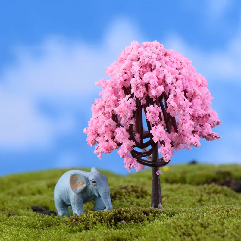 

7 Style Mini Tree Fairy Garden Decorations Miniatures Micro Landscape Resin Crafts Bonsai Figurine Garden Terrarium Accessories