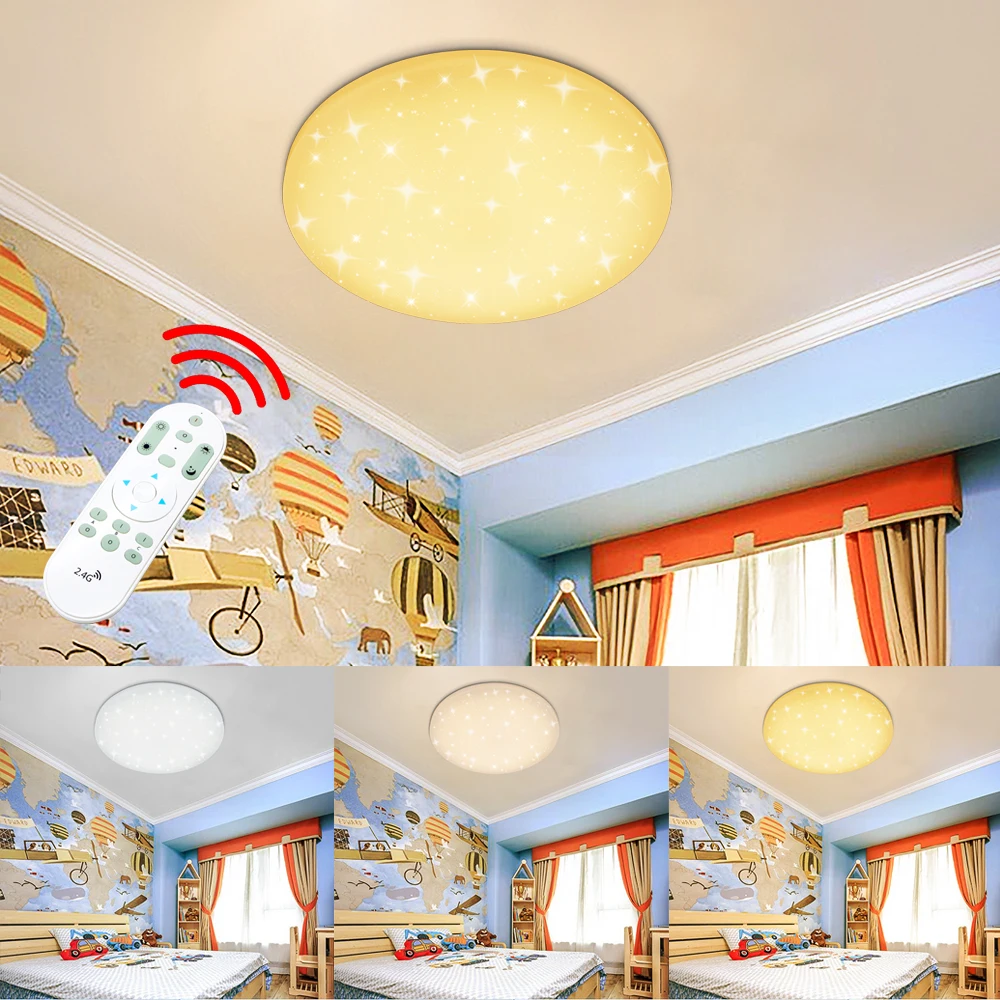 

50W 60W Modern LED Ceiling Lights Lighting Fixture Ceiling Lamps Living Room Bedroom Kitchen Remote Control Home Decoration