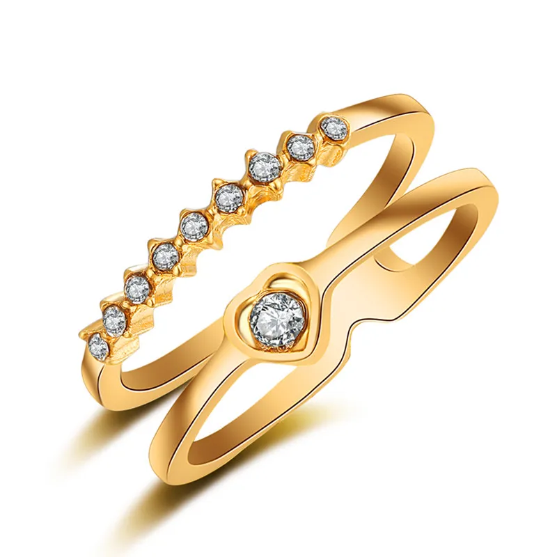 New Finger Midi Fashion Gold Ring Women's filled Gold color Engagement