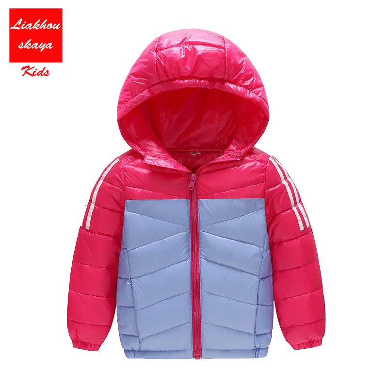 Liakhouskaya/Новинка года; детские зимние пуховики для девочек; Осенняя теплая куртка с капюшоном для маленьких мальчиков; детская парка; верхняя одежда - Цвет: Red Coat