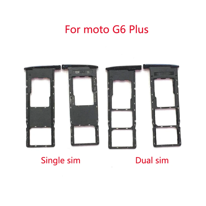 

For Motorola Moto G6 Plus Sim Card Tray Holder Slot Single Dual Sim Replacement Part