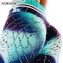 Женский фитнес леггинсы NORMOV, 3D капельная печать брюки, спортивный фитнеса тощие лосины, с высокой талией стрейч принтом джеггинсы