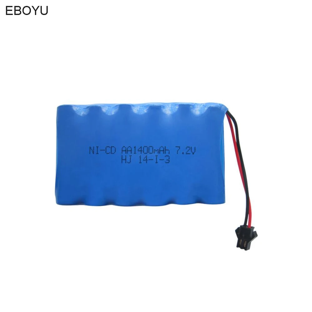 Аккумуляторная Ni cd батарея EBOYU 7 2 V 1400mAh SM 2P Разъем для RC автомобиля и других