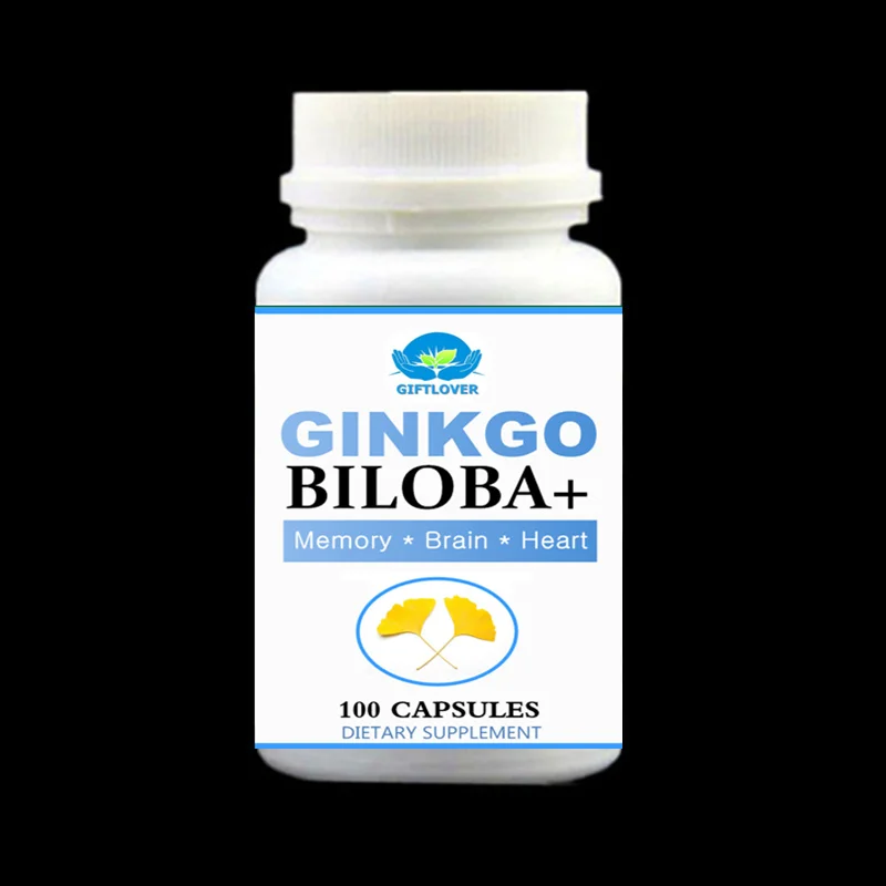 

100% Origin Ginkgo Biloba Leaves Extract,Support Memory Mood Mind,Brain and Heart Care,Circulation booster - 100pcs/bottle
