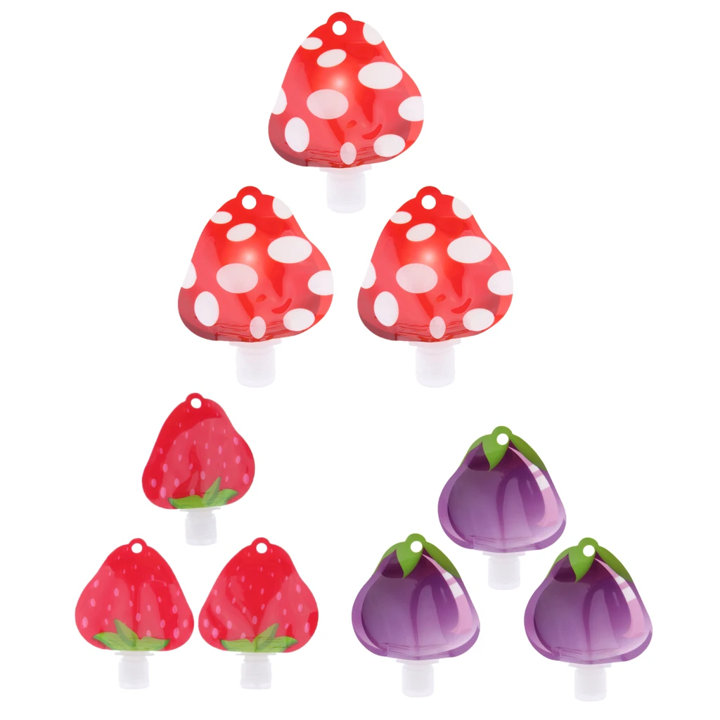 3-Pack 28ml Refillable Reusable Empty Squeeze Pouch Lotion Shampoo Cleaner Shower Gel Body Lotion Makeup Squeezable Bag Bottles