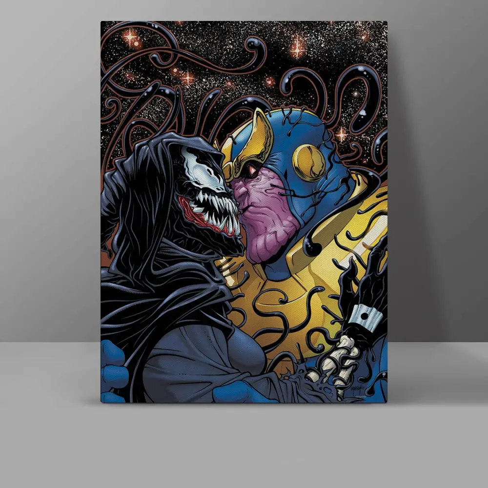 

Venom VS Thanos Canvas Painting Superhero Comics Style Wall Pictures Super Hero Manga Restaurant HD Print Hanging Painting