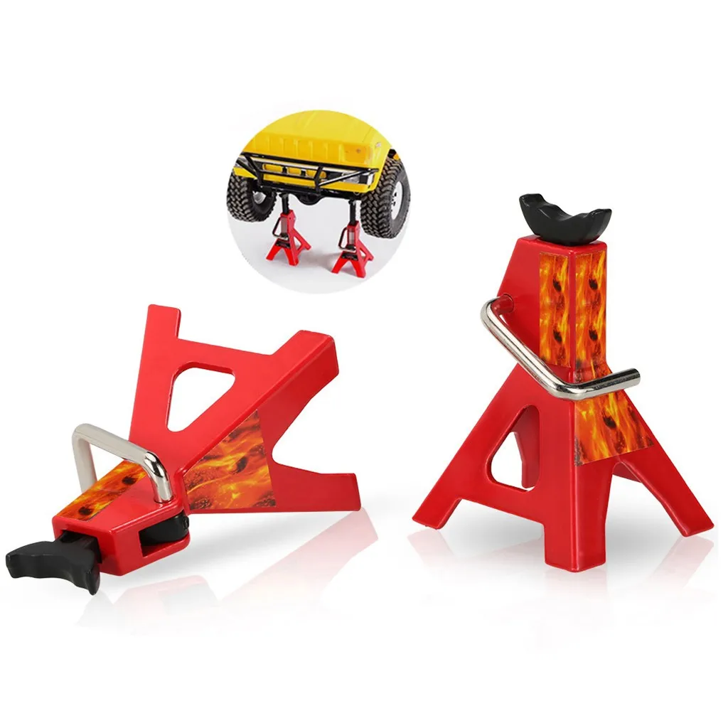 

2Pcs 6TON Scale Adjustable Height Metal Jack Stand Repairing Tool for 1/10 Car Toys for Childlren High Quality RC Car Parts