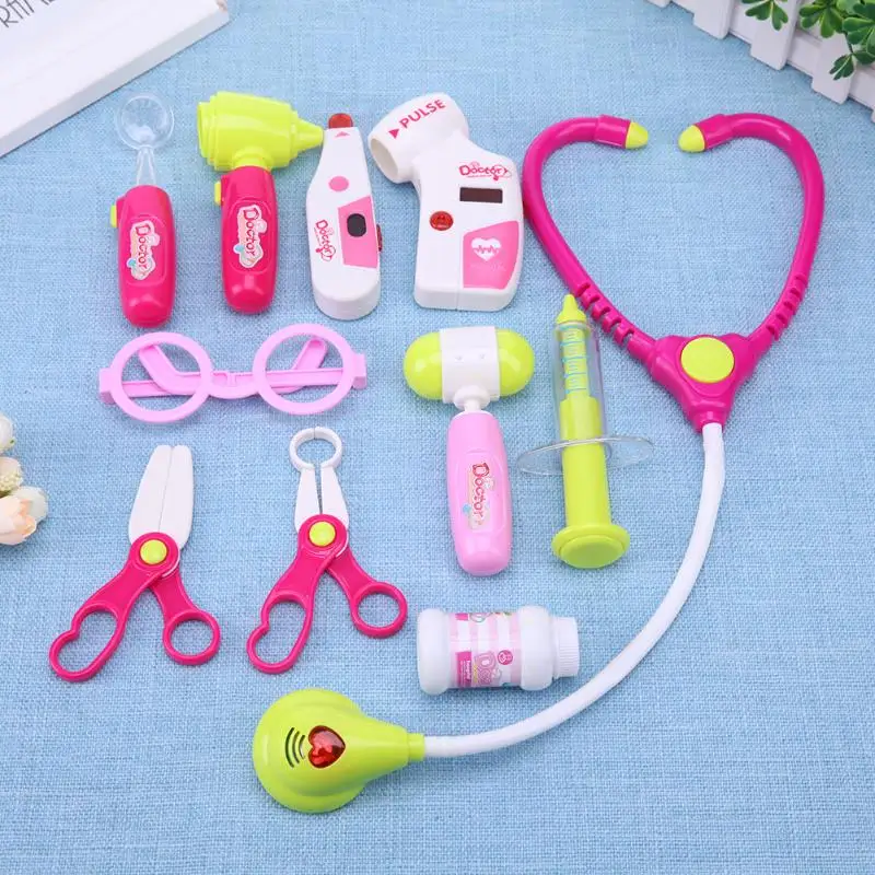 11pcs/Set Children Doctor Nurse Medical Equipment Pretend Play Set