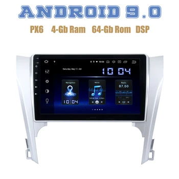 

10.2" IPS for toyota Camry 2012-2014 PX6 Android 9.0 Car GPS Radio player with DSP 4+64GB wifi 4g usb Auto Stereo
