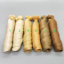 1PCS DIY Doll Hair Curly 15CM Synthetic Fiber Doll Wigs Hair For BJD DIY 1piece 15cm curly wigs hair for doll brown yellow red wine color hair natural color wigs for bjd doll hair