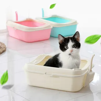 

Cat Litter Pot Anti-splash Semi-enclosed Large Small Litter Box Cat Pot Deodorant Cat Supplies Cat Litter Shovel Cat Toilet