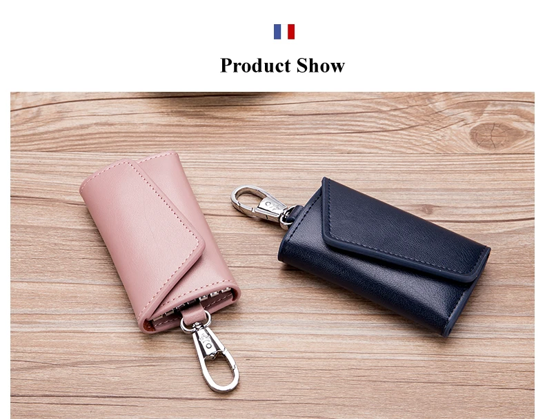 Lomelobo Unisex Split Leather Key Wallet Men Multi-Function Coin Purse Organizer Key Case Women Credit ID Card Holder portomonee HCL978 Details (09)