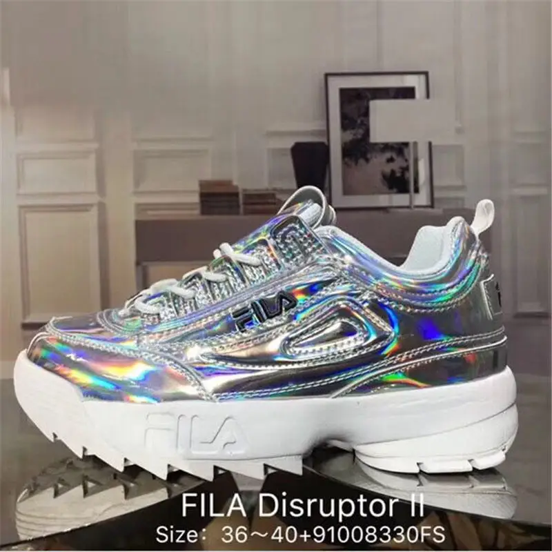 

FILAS Disruptor II Shoes Women Sneakers White Pink Blue Height Increasing Sports Shoes Summer Outdoor Sport Shoes 36-40