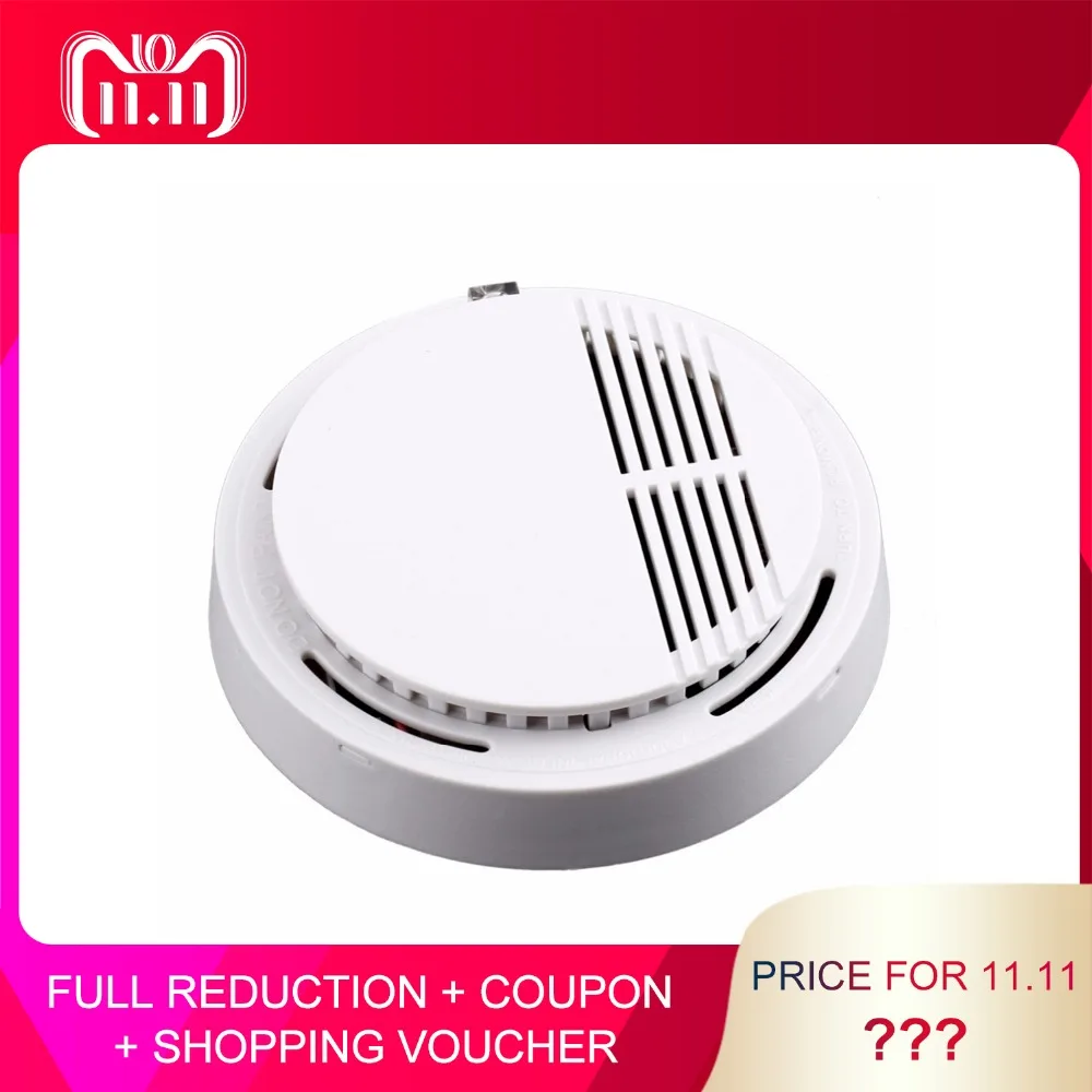 

Independent Alarm Fire Smoke Sensor Detector 85dB Photoelectric Monitor Home Security System for Family Guard Office Restaurant