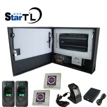 Inbio260 комплект двухдверный стол-тумба с аппарата контроля доступа по отпечаткам пальцев Системы комплект+ 12V5A непрерывное функция батареи+ FR1200 устройство для считывания отпечатков пальцев