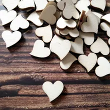 50 шт. деревянные сердечки для свадебного украшения для самодельного изготовления свадебного стола Конфетти украшения деревянные сердечки любовь для украшения вечерние