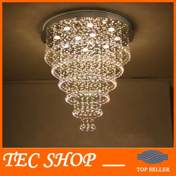 

K9 Crystal Chandelier "Rain Drop" Crystal Ceiling Lamp with LED GU10 Bulbs Living Room Bedroom Restaurant Lights