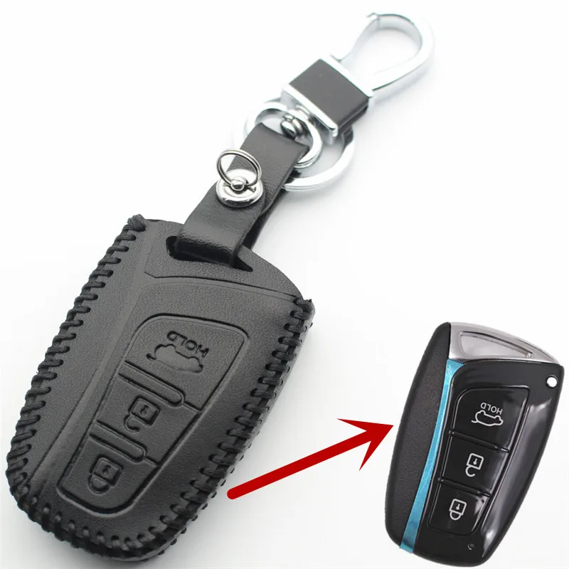 Смарт ключ FLYBETTER из натуральной кожи с 3 кнопками чехол для Hyundai I45/New