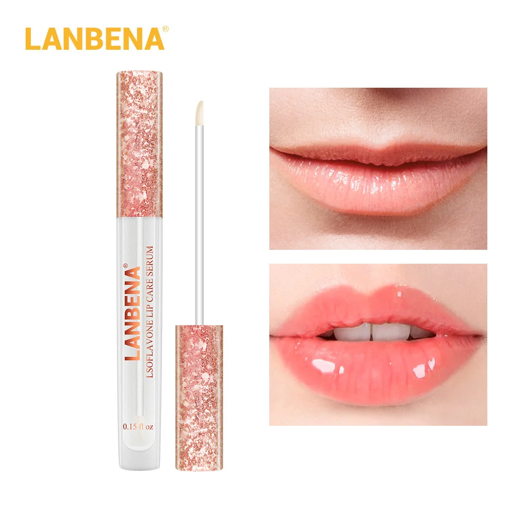 

LANBENA Lsoflavone Lip Care Serum Lip Plumper Lip Mask Increase Lip Elasticity Reduce Fine Lines Repairing Moisturizing Beauty