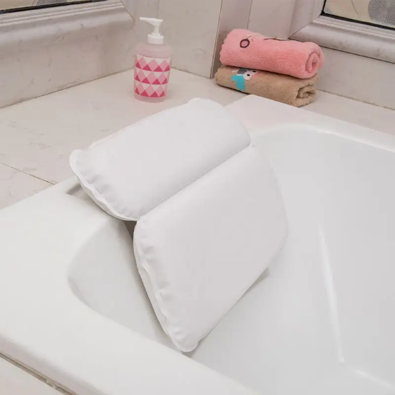 

PU Foam Sponge Bath Pillow，Home Spa Jacuzzi Bath Pillow With Back And Neck Support，Anti-Mold, Waterproof, For Ultimate Relaxatio
