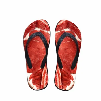 

Noisydesigns Men flop flops meat print boy beach sandals platform shoes summer slippers male Men's flip-flops outdoor footwear