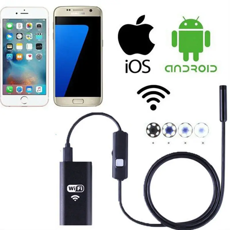 

2MP Wifi USB Endoscope Borescope Digital Microscope Waterproof Mobile Endoscope Inspection Borescope Camera with 2 m Cable