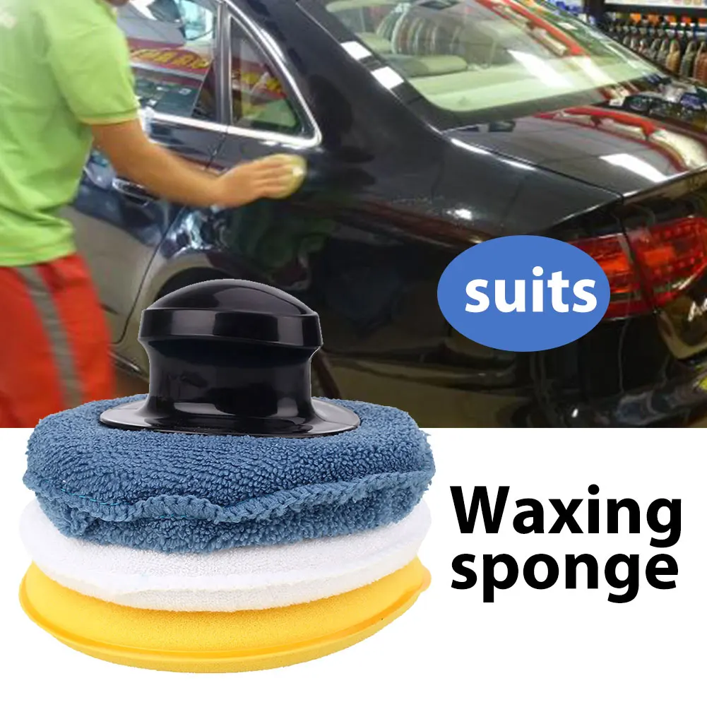 with Handle Multicolor Durable Premium Buffing Pad Polishing Sponge