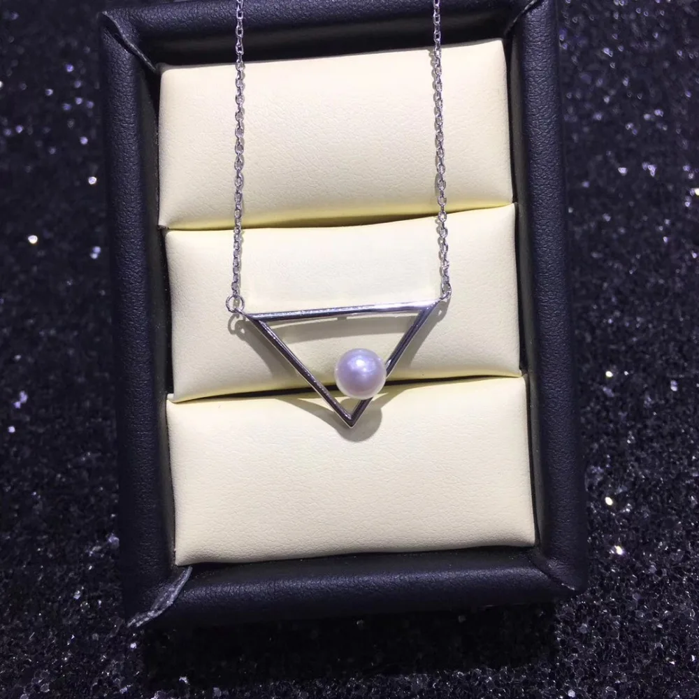 cheap Pearl Pendant Necklace Holder 925 Silver Pearl Pendant Choker Women DIY Pendant Chain Accessory 45cm