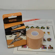 

2 PCS/LOT Sport Tape 5cm x 5m Roll Cotton Muscle paste Elastic Adhesive Muscle Bandage Injury Support With English Instructions