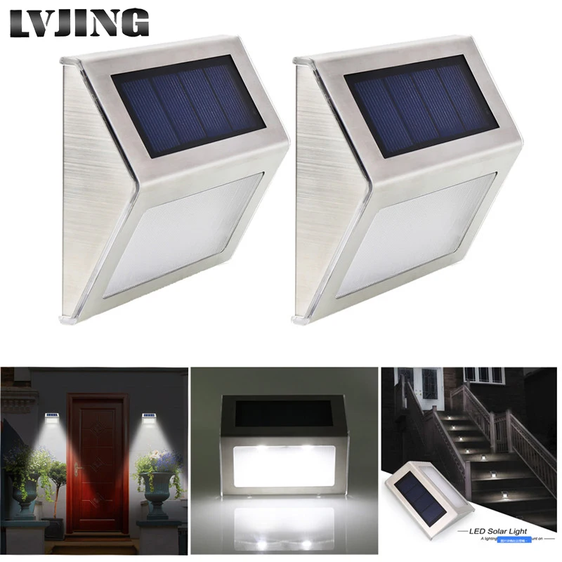 

1 - 4pcs LED Solar Light Outdoor Garden Light Decoration Fence Stair Pathway Yard Security Solar Lamp Dropshipping