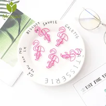 Новейшие 10/24 шт. Kawaii сладкий розовый Фламинго металлическая Закладка Бумага зажим Школа канцелярских товаров Эсколар. подарочные канцелярские товары