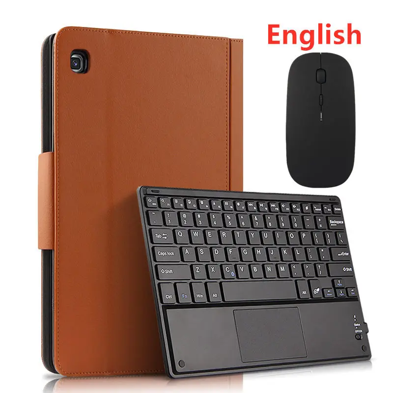 Чехол для Samsung Galaxy Tab S5E 10,5 T720 T725 Bluetooth защитная накладка для клавиатуры из искусственной кожи SM-T720 SM-T725 10," чехол для планшета - Цвет: brown mouse English