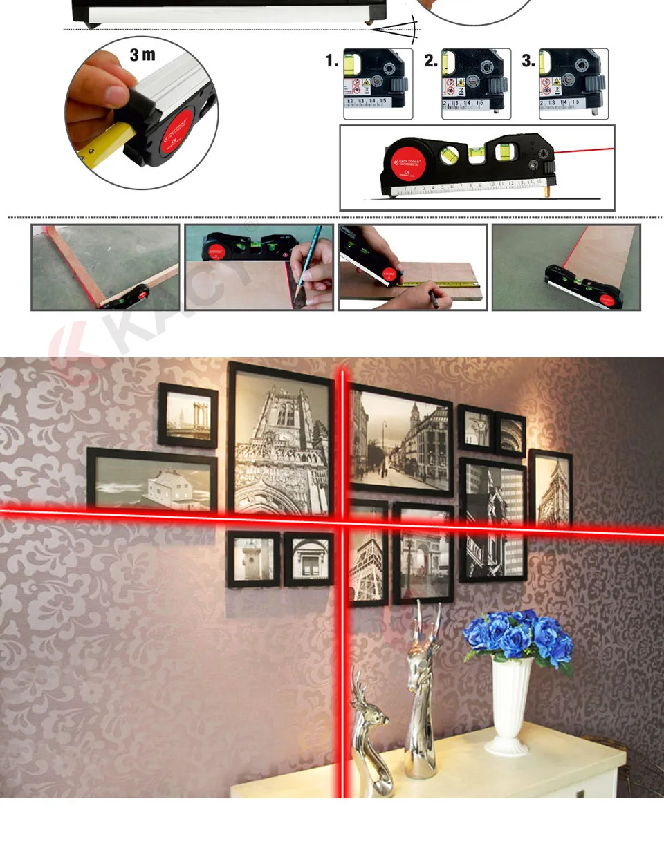 05 KACY MT16 Portable measuring tape laser level
