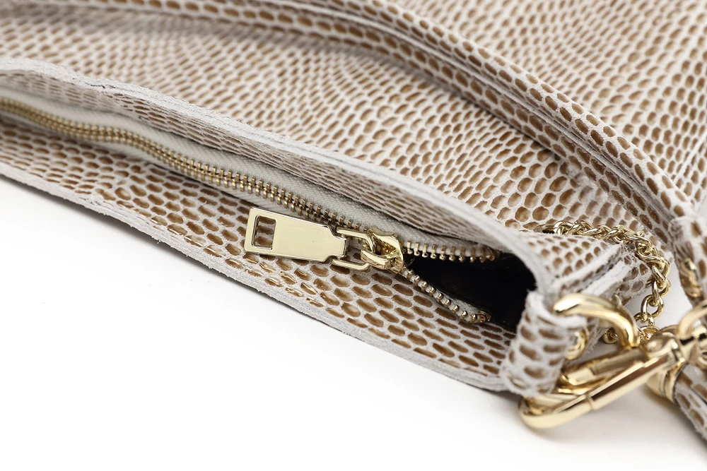 Arliwwi Brand Designer New Real Leather Shiny Snake Pattern Embossed Female Shoulder Bags High Quality Women Everyday Handbags
